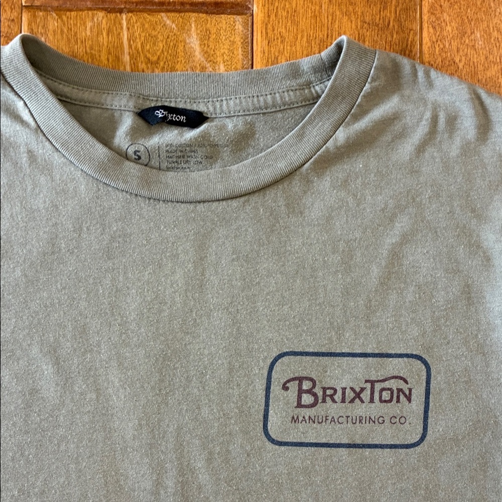 Brixton Olive Green Short Sleeve Logo Tee
